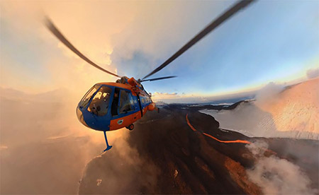 Видеопанорама извержения вулкана Плоский Толбачик от AirPano
