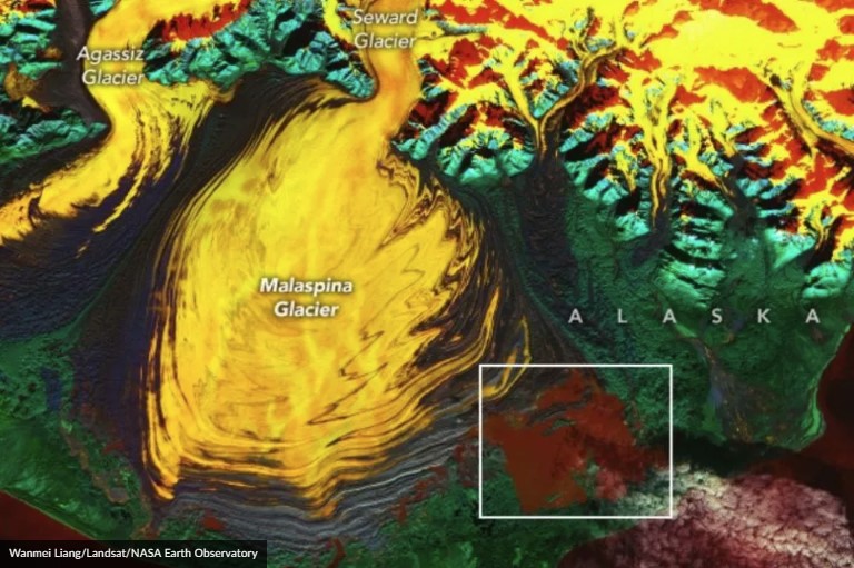 The "Secret Lagoon" was seen using a satellite image